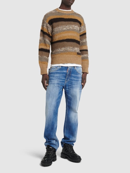 Dsquared2: Striped crewneck sweater - Multicolor - men_1 | Luisa Via Roma