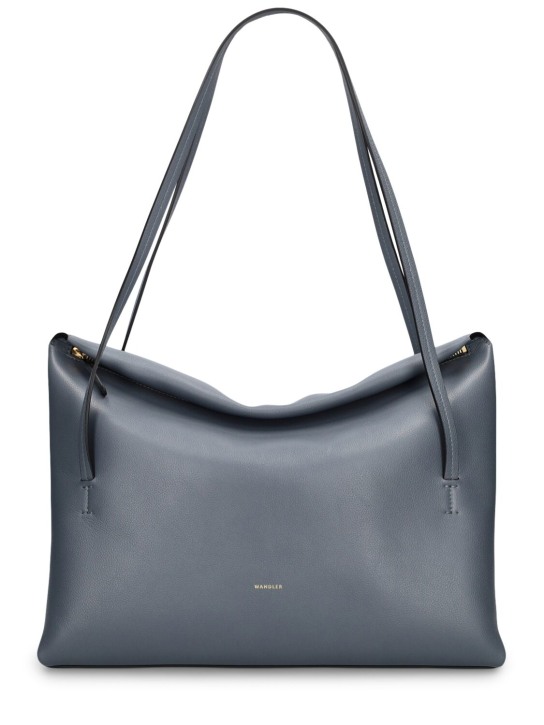 Wandler: Medium Jo leather shoulder bag - Charcoal Crust - women_0 | Luisa Via Roma