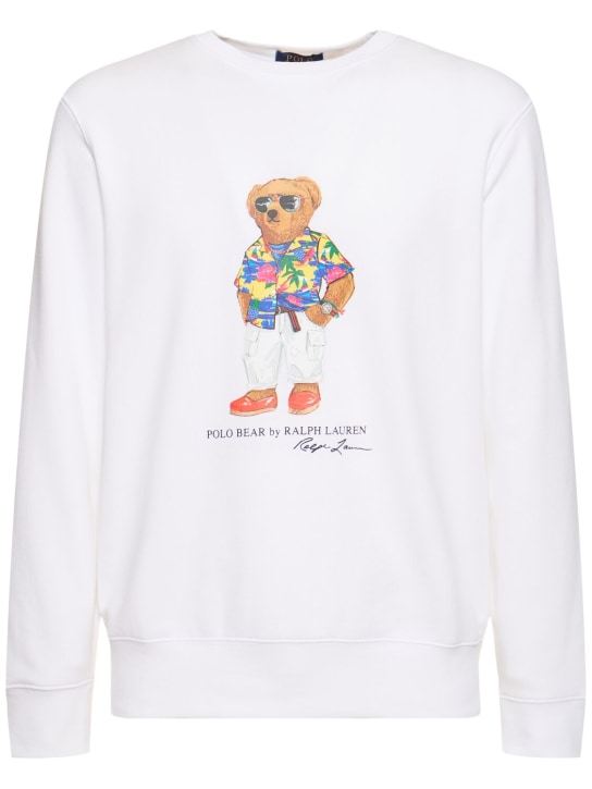 Polo Ralph Lauren: Beach Club Bear sweatshirt - White Beach - men_0 | Luisa Via Roma