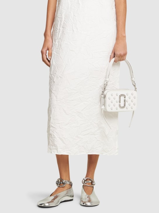 Marc Jacobs: The Pearl Snapshot leather bag - White - women_1 | Luisa Via Roma