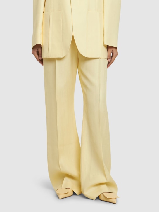 Jacquemus: 10mm Duelo P leather slingback flats - women_1 | Luisa Via Roma