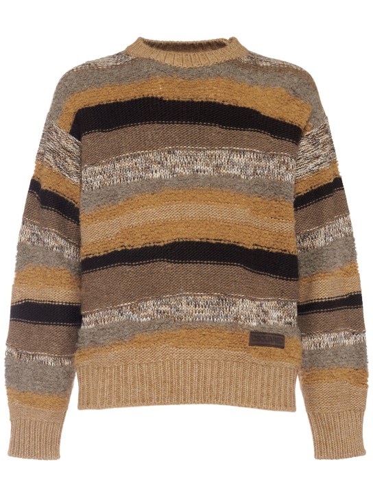 Dsquared2: Striped crewneck sweater - Multicolor - men_0 | Luisa Via Roma