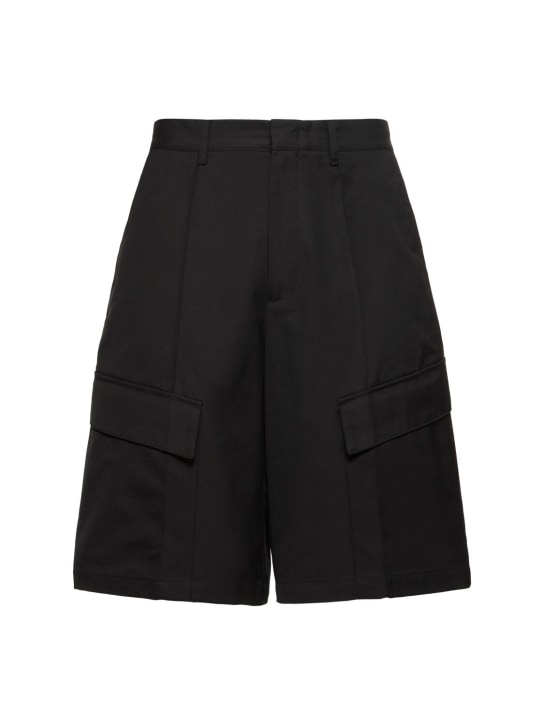 Dunst: Baggy chino shorts - Siyah - men_0 | Luisa Via Roma