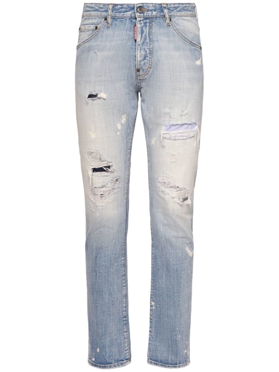 Dsquared2: Cool Guy cotton denim jeans - Mavi - men_0 | Luisa Via Roma