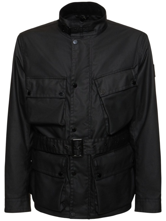 Belstaff: Service Trailmaster waxed cotton jacket - Black - men_0 | Luisa Via Roma