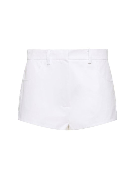 Magda Butrym: Shorts de algodón - Blanco - women_0 | Luisa Via Roma