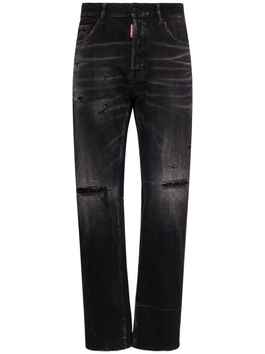 Dsquared2: 642棉质牛仔裤 - 黑色 - men_0 | Luisa Via Roma