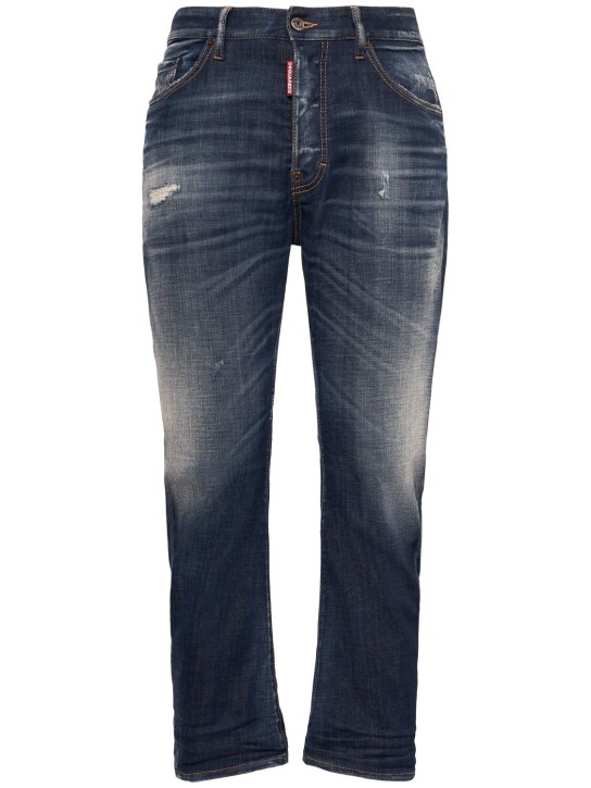 Dsquared2: Bro cotton denim jeans - Navy - men_0 | Luisa Via Roma