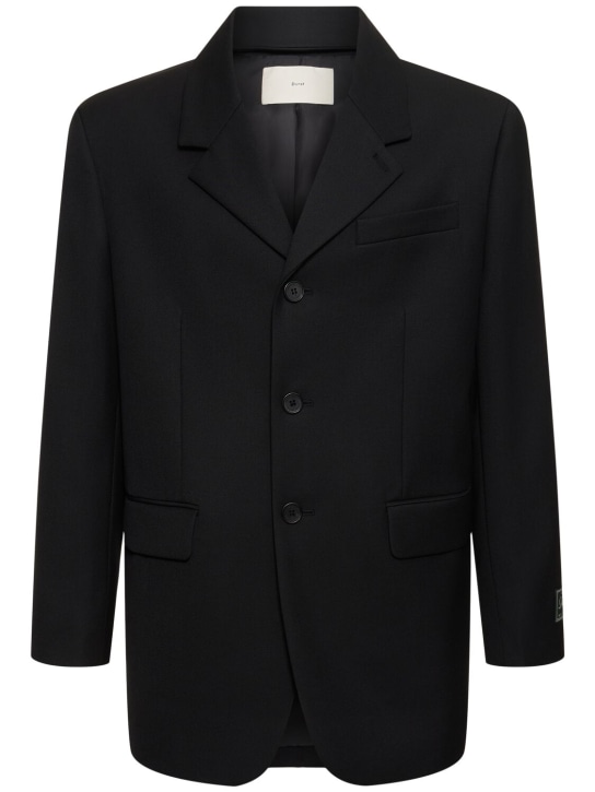 Dunst: 男女同款2粒纽扣羊毛混纺西服夹克 - 黑色 - men_0 | Luisa Via Roma