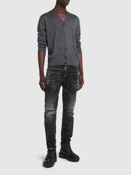 Dsquared2: Jeans Cool Guy de denim de algodón - Negro - men_1 | Luisa Via Roma