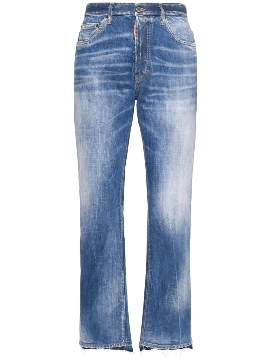 Dsquared2: Jeans 642 in denim di cotone stretch - Navy - men_0 | Luisa Via Roma