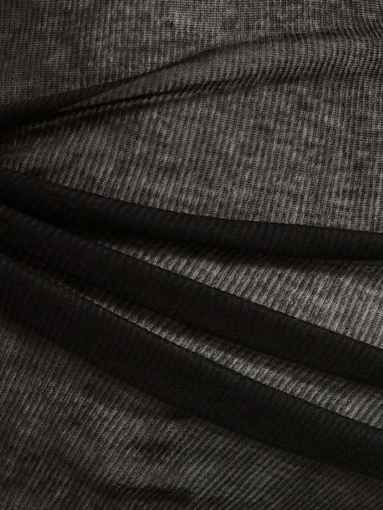 Ann Demeulemeester: Mara ribbed cotton tank top - Black - women_3 | Luisa Via Roma