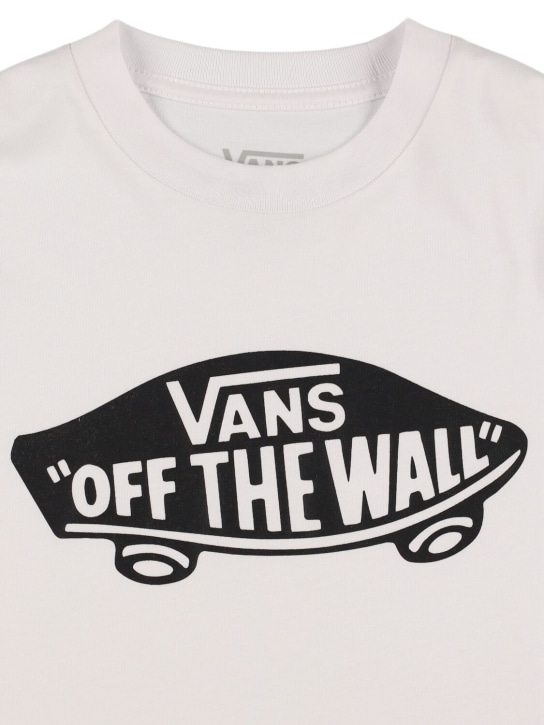 Vans: T-shirt in jersey di cotone stampato - Bianco - kids-girls_1 | Luisa Via Roma