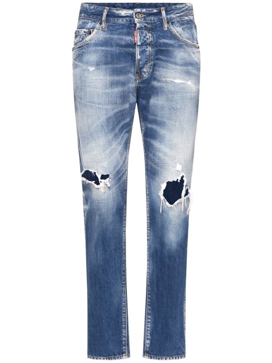 Dsquared2: Cool Guy cotton denim jeans - Mavi - men_0 | Luisa Via Roma