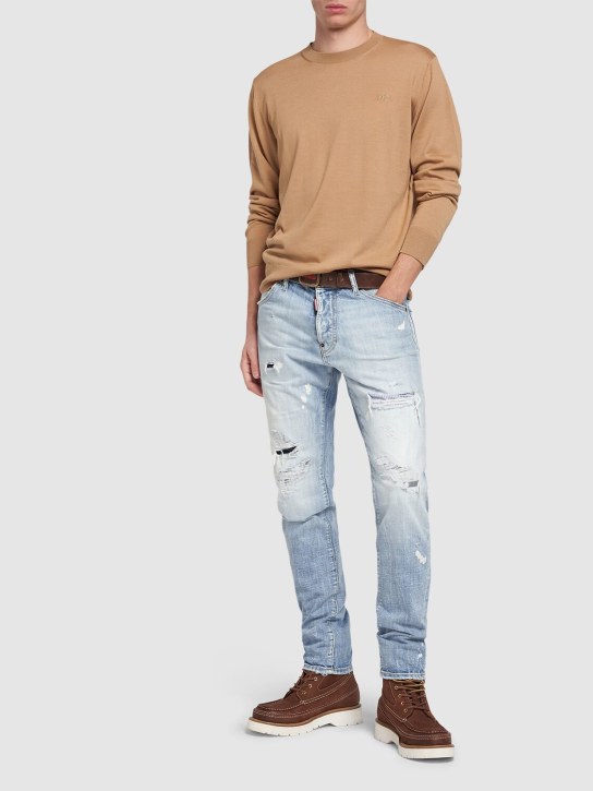 Dsquared2: Cool Guy cotton denim jeans - Navy - men_1 | Luisa Via Roma