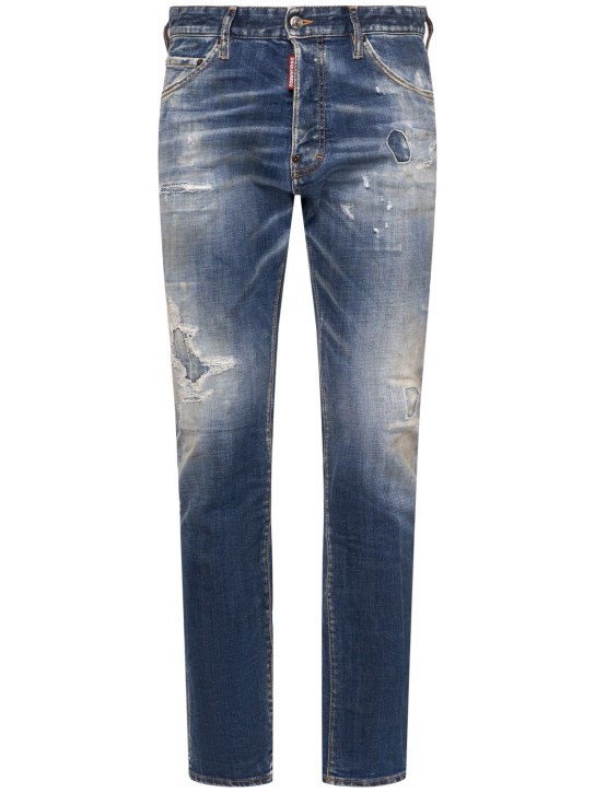 Dsquared2: Jeans Cool Guy in denim di cotone - Navy - men_0 | Luisa Via Roma