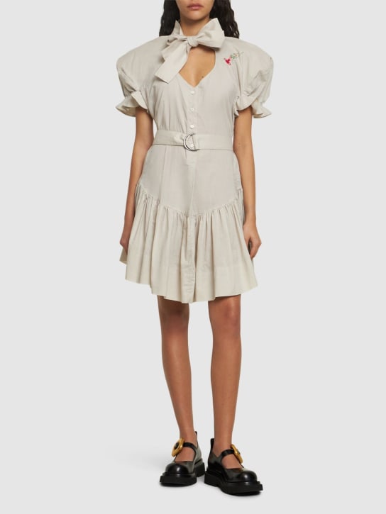 Vivienne Westwood: Football Heart mini cotton shirt dress - women_1 | Luisa Via Roma