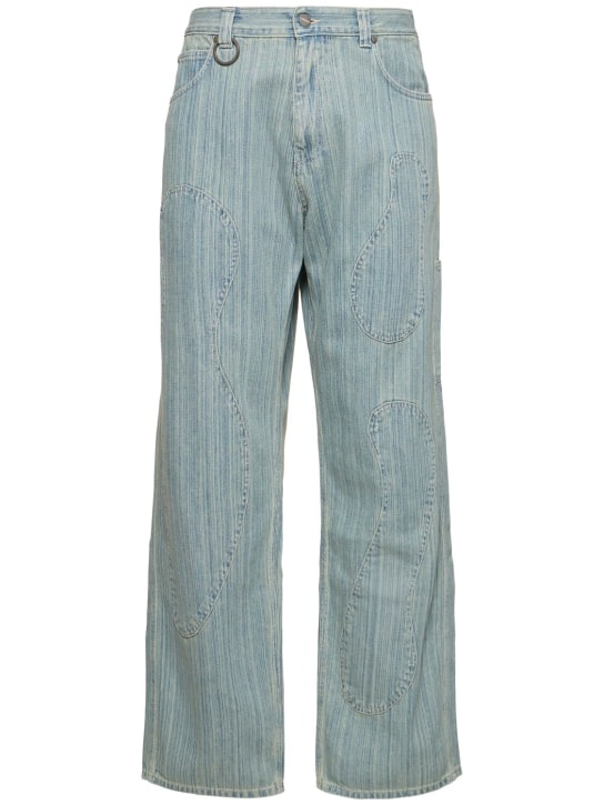 Bonsai: Jeans oversize in denim di cotone - Celeste - men_0 | Luisa Via Roma