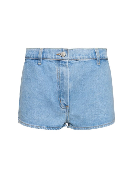 Magda Butrym: Cotton denim shorts - Blue - women_0 | Luisa Via Roma