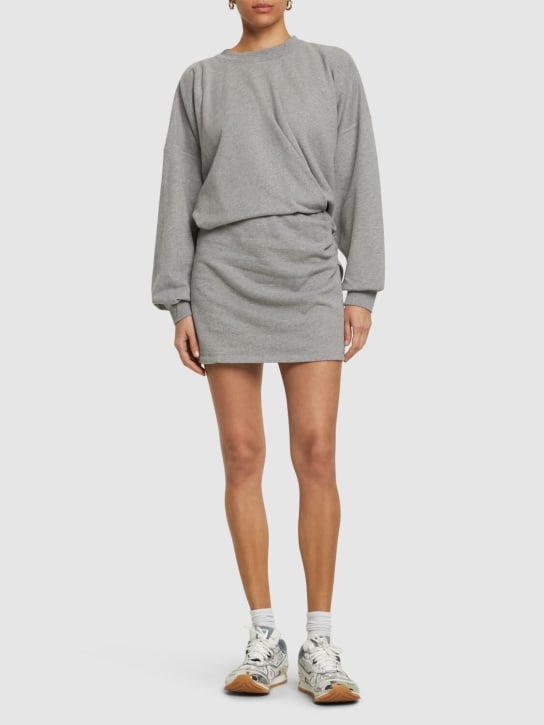 Marant Etoile: Samuela cotton jersey mini dress - Grey - women_1 | Luisa Via Roma