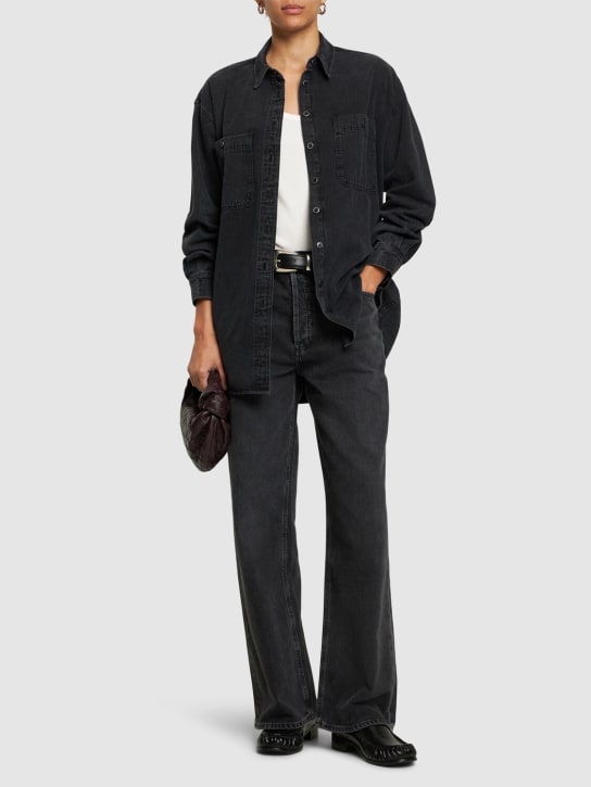 Marant Etoile: Verane 코튼 셔츠 - 블랙 - women_1 | Luisa Via Roma