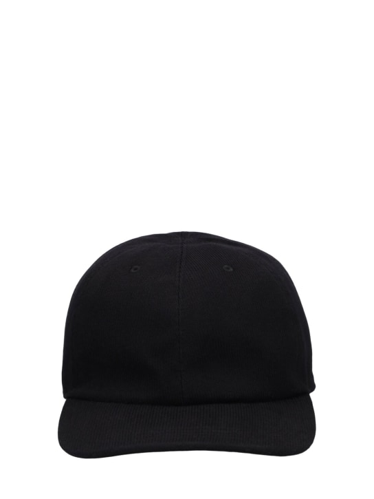 Kiton: Logo cotton baseball hat - Siyah - men_0 | Luisa Via Roma