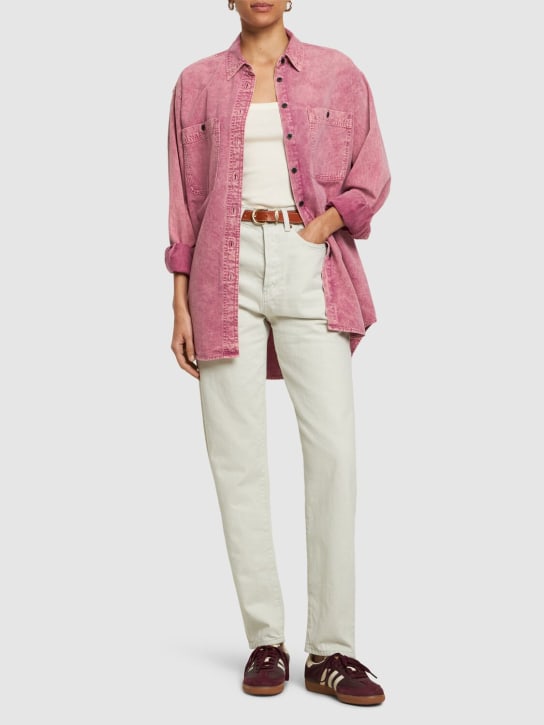 Marant Etoile: Verane 코튼 셔츠 - 핑크 - women_1 | Luisa Via Roma