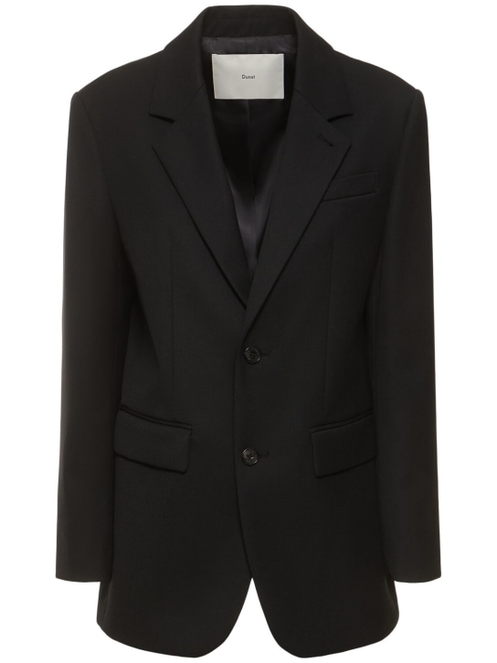 Dunst: Unisex 2-button wool blend blazer - Black - women_0 | Luisa Via Roma