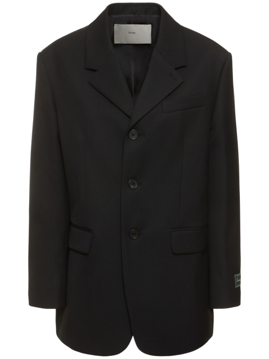 Dunst: Unisex 2-button wool blend blazer - Black - women_0 | Luisa Via Roma