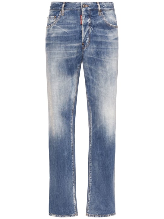 Dsquared2: 642 Cotton denim jeans - Navy - men_0 | Luisa Via Roma