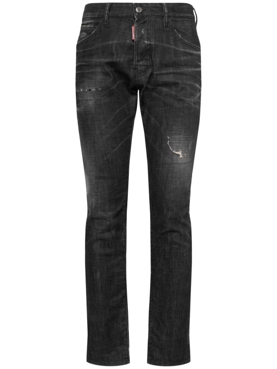 Dsquared2: Cool Guy cotton denim jeans - Black - men_0 | Luisa Via Roma
