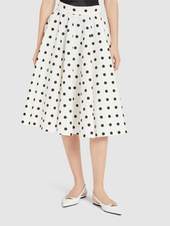 Dolce&Gabbana: Chaussures plates à bride en cuir Lollo 5 mm - women_1 | Luisa Via Roma