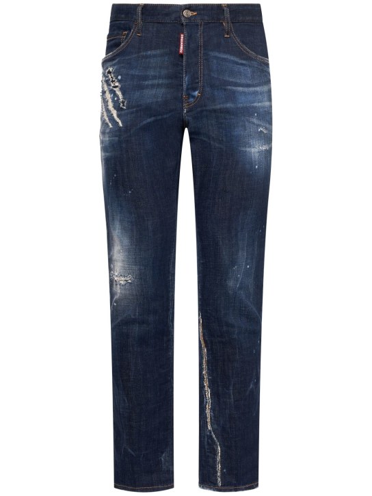 Dsquared2: Jeans Cool Guy de denim de algodón - Azul Marino - men_0 | Luisa Via Roma