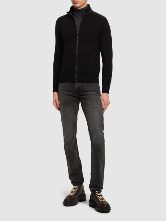 Belstaff: Cardigan aus Wollmischung „Kelpby“ - Schwarz - men_1 | Luisa Via Roma