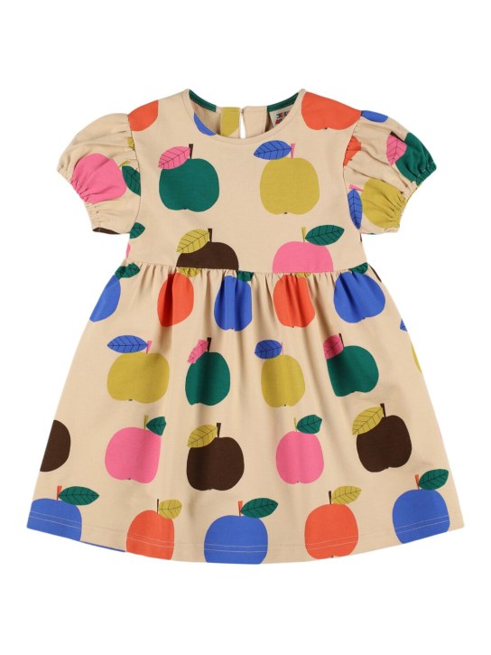 Jellymallow: Printed cotton dress - Beige - kids-girls_0 | Luisa Via Roma