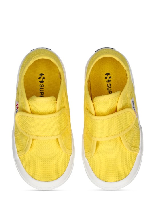Superga: 2750-Bstrap cotton canvas sneakers - Yellow - kids-boys_1 | Luisa Via Roma
