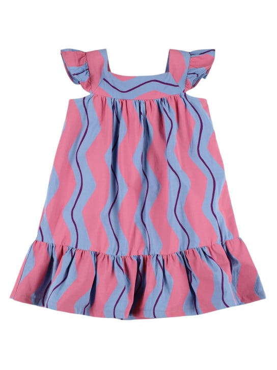 Jellymallow: Cotton wave dress - Pink - kids-girls_0 | Luisa Via Roma