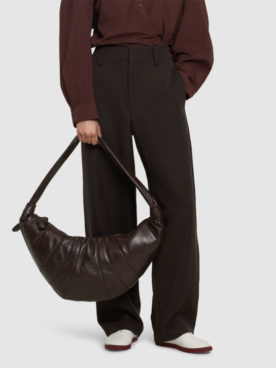 Lemaire: Large Croissant soft nappa shoulder bag - women_1 | Luisa Via Roma