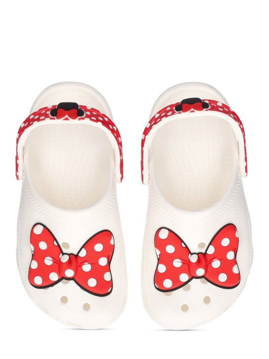 Crocs: Minnie印花橡胶凉鞋 - 白色 - kids-girls_1 | Luisa Via Roma