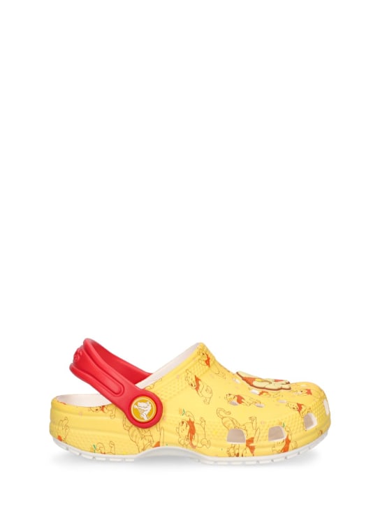 Crocs: Winnie The Pooh印花橡胶凉鞋 - 黄色 - kids-boys_0 | Luisa Via Roma