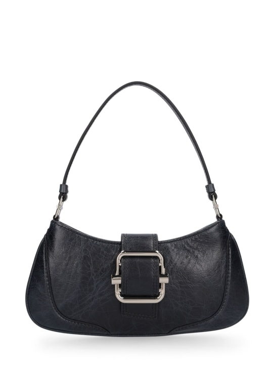 Osoi: Small Brocle leather shoulder bag - Catena Black - women_0 | Luisa Via Roma