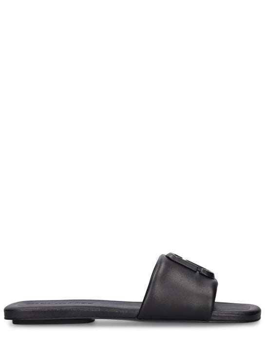 Marc Jacobs: 10mm The J Marc leather sandals - Siyah - women_0 | Luisa Via Roma