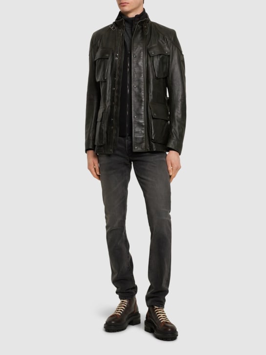 Belstaff: Trailmaster waxed leather jacket - men_1 | Luisa Via Roma
