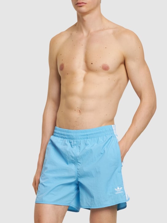 adidas Originals: Sprinter recycled tech shorts - Blue/White - men_1 | Luisa Via Roma