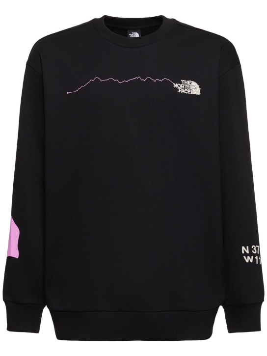 The North Face: Sweatshirt mit Grafik und Rundhalsausschnitt - Tnf Black - men_0 | Luisa Via Roma
