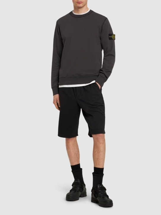 Stone Island: Brushed cotton sweatshirt - men_1 | Luisa Via Roma