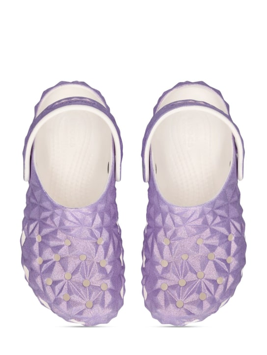 Crocs: 几何形状橡胶凉鞋 - 紫色/白色 - kids-girls_1 | Luisa Via Roma