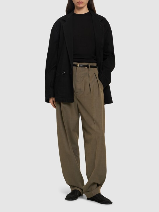 Lemaire: Workwear 코튼 블레이저 - 블랙 - women_1 | Luisa Via Roma
