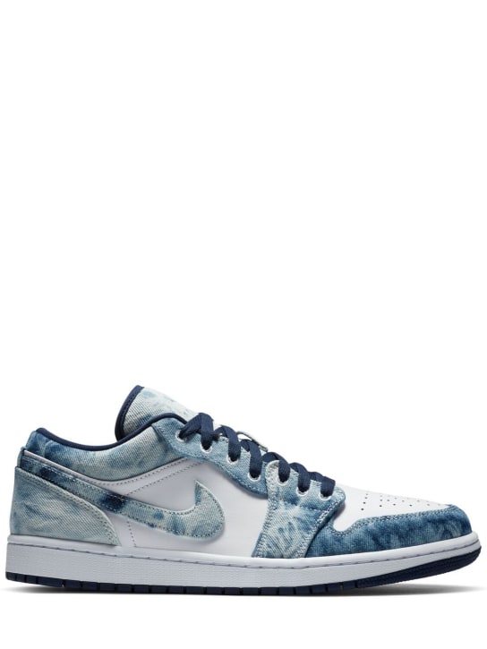 Nike: Sneakers "Air Jordan 1" - Weiß/Navy - men_0 | Luisa Via Roma