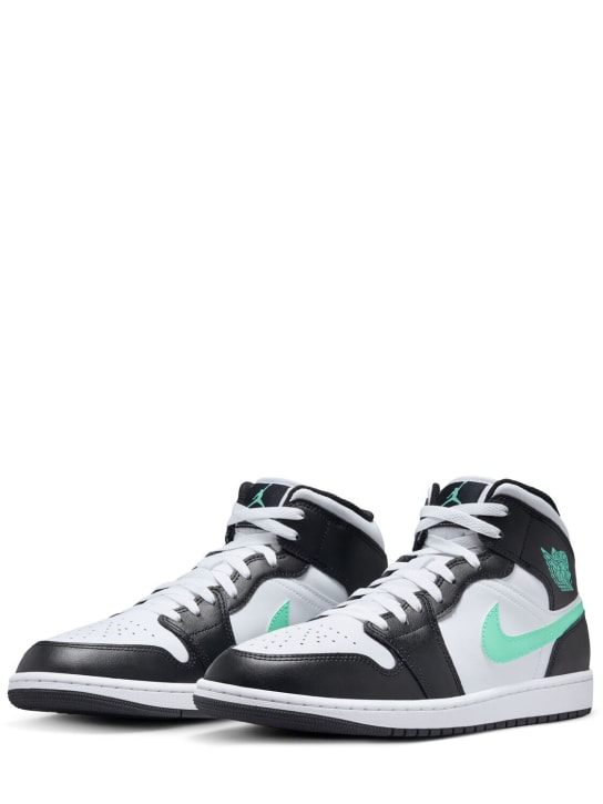 Nike: Sneakers Air Jordan 1 Mid - White/Green Glo - men_1 | Luisa Via Roma
